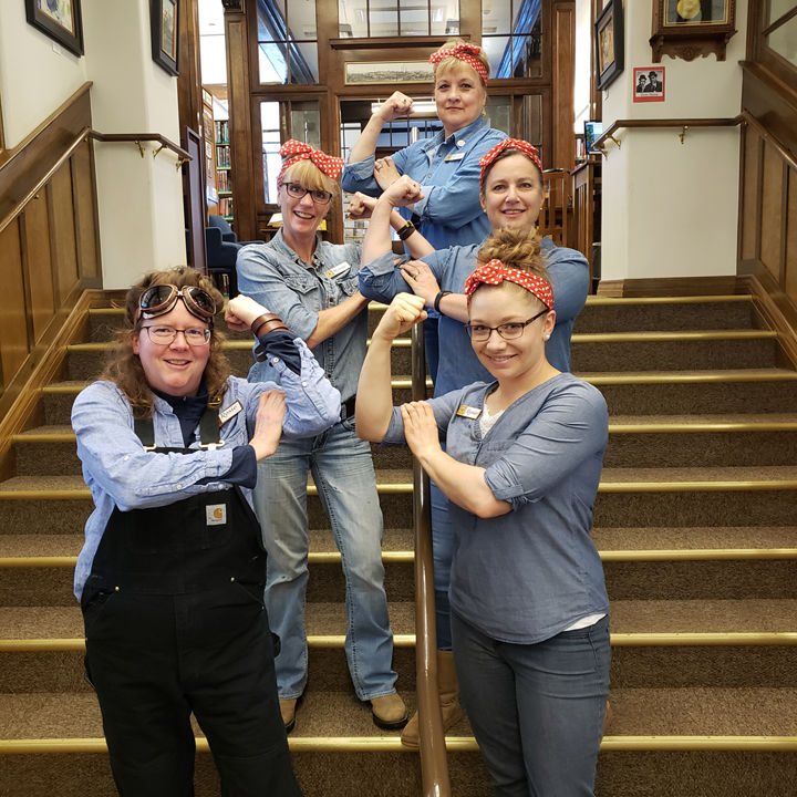 Riveters flex their muscles